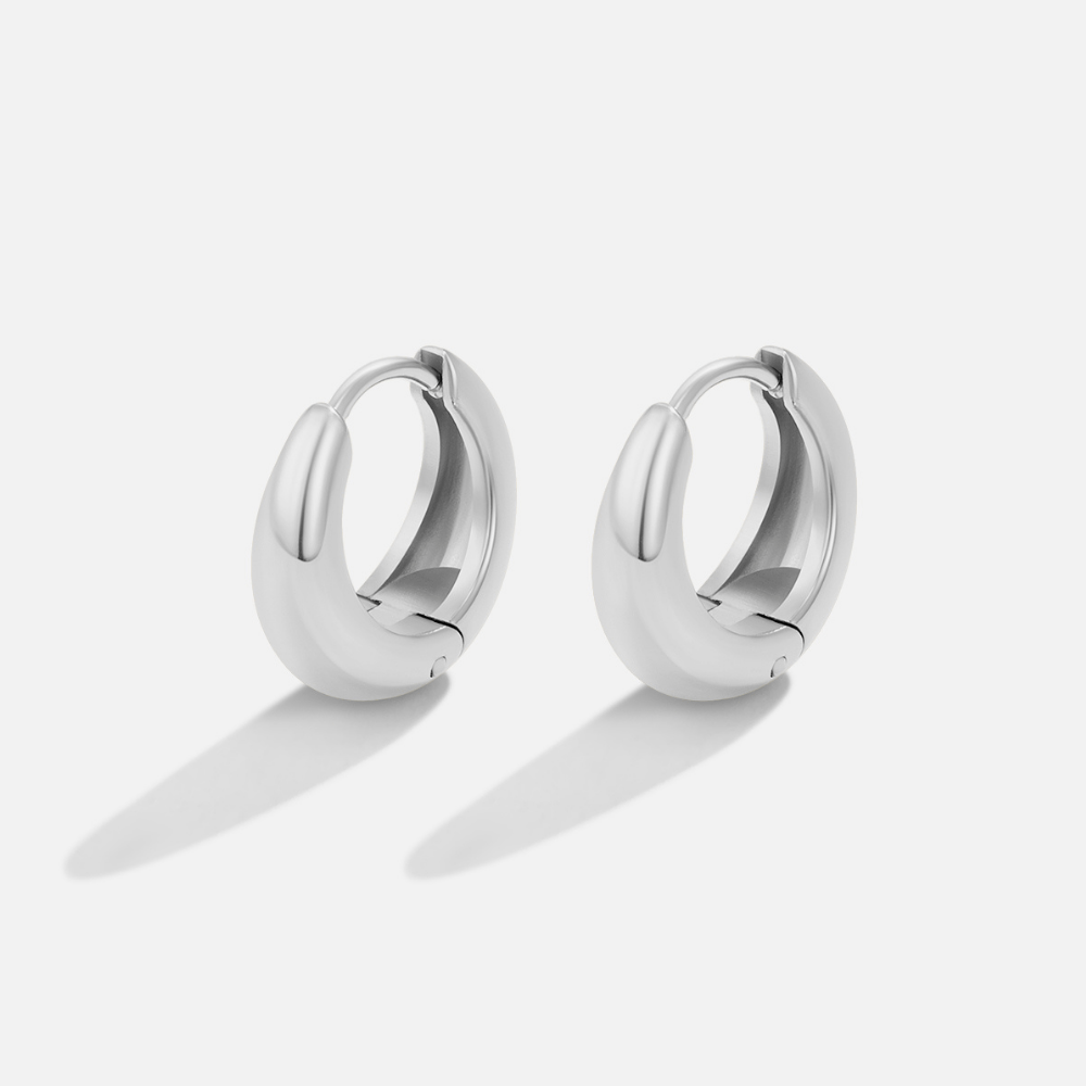 Audrey - Silver Hoop Earrings