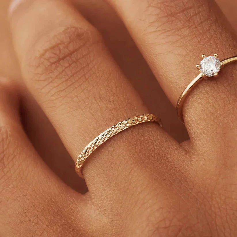 Ameline Trellis Ring | Elegant 14k Gold Design