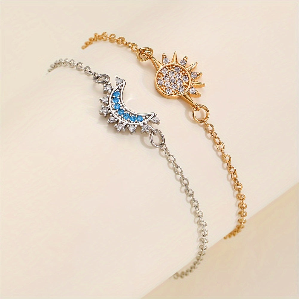 Creative Sun & Moon Couple Bracelet Set