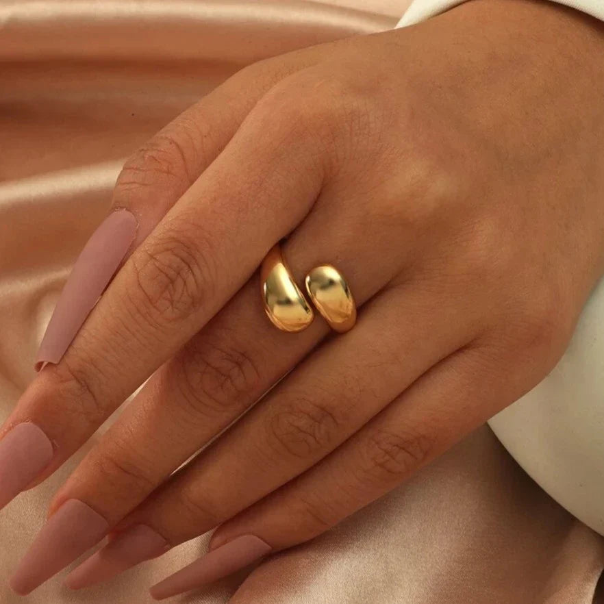 Gold cuff ring