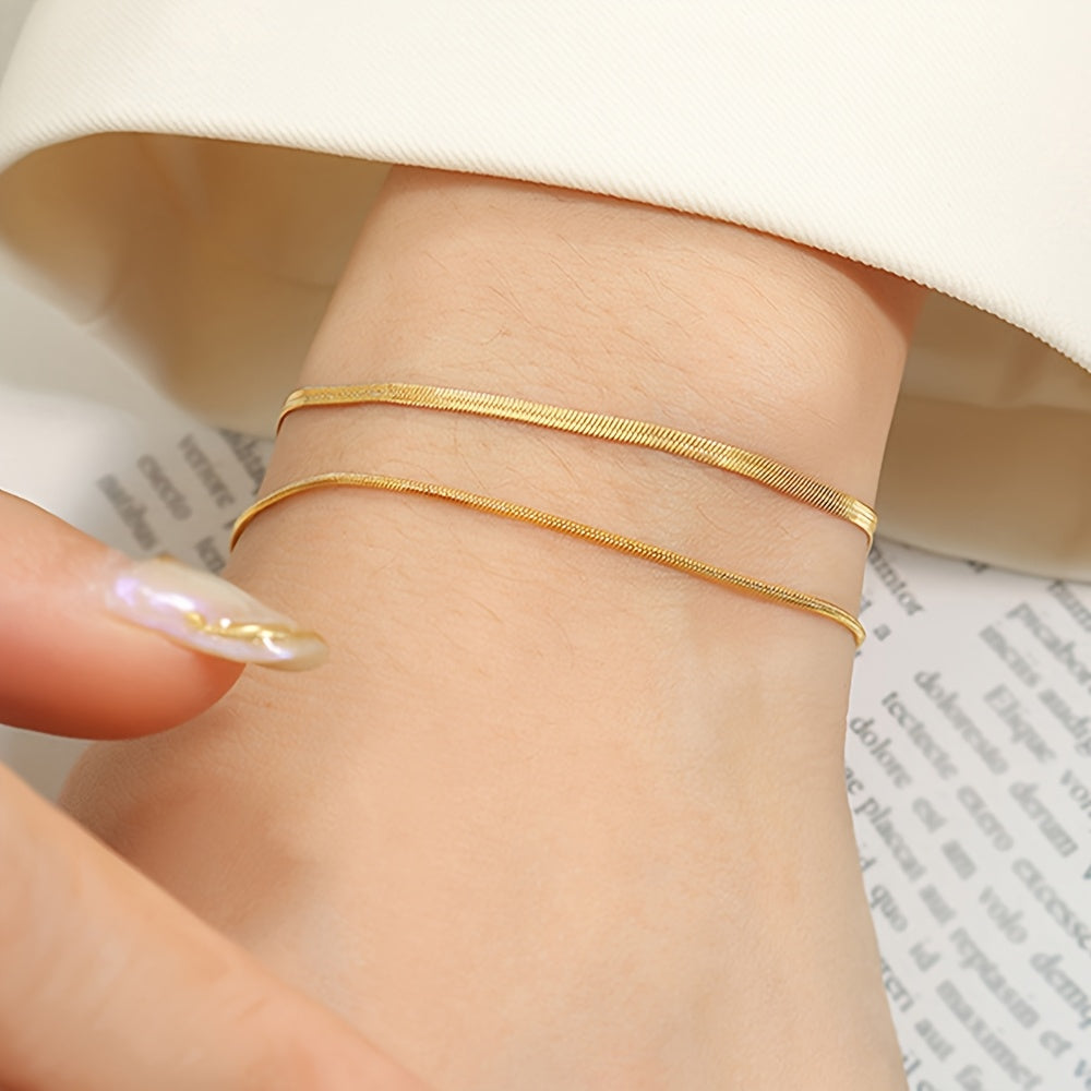 Double-Layer Snake Bone Chain Bracelet