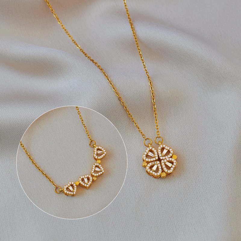 Lovestruck Clover: Delicate Four-Leaf Necklace