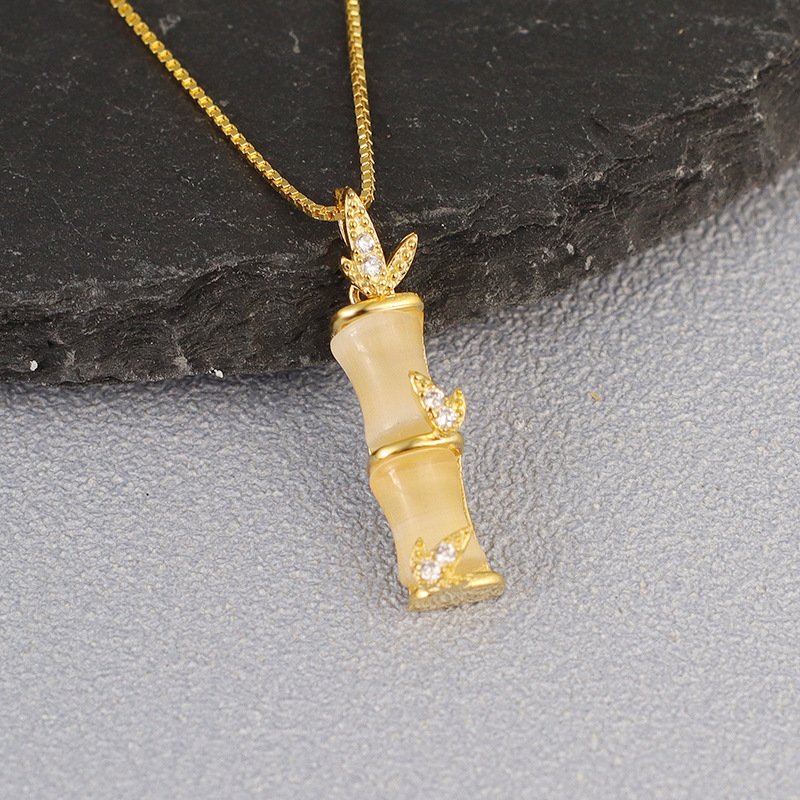Luxury Bamboo Necklace Pendant