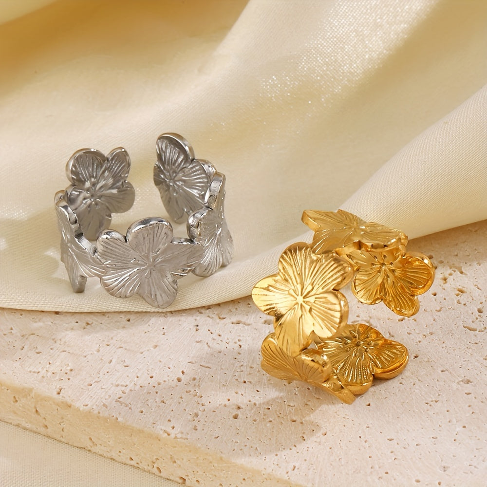 Radiant Bloom Bold & Delicate Floral Ring