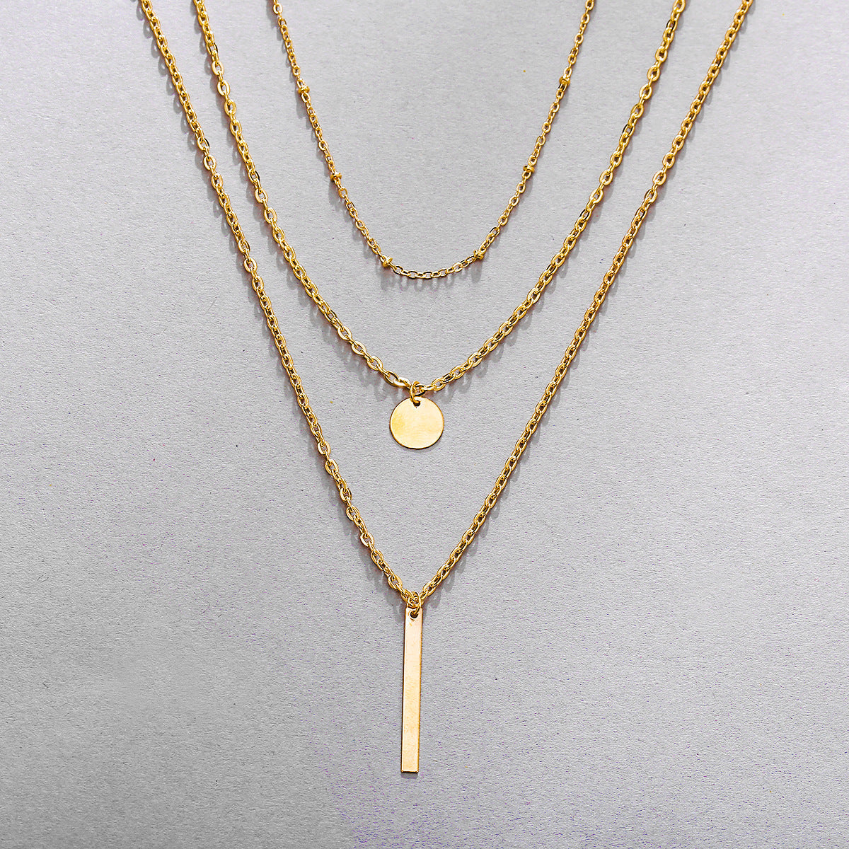 Vintage Geo: Layered Pendant Necklace