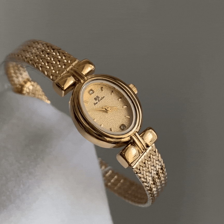Golden Sheaf – Oval Dial Quartz Timepiece