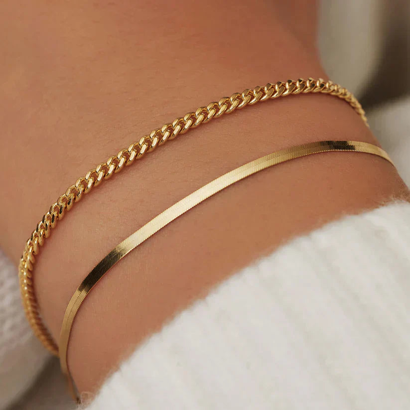 Soleil Serpent 14k Gold Bracelet