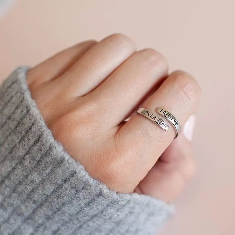 Faith Over Fear Ring