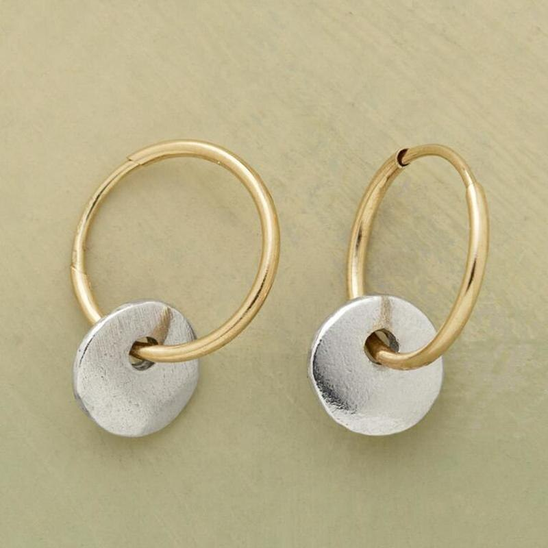 Gold & silver hoop earrings