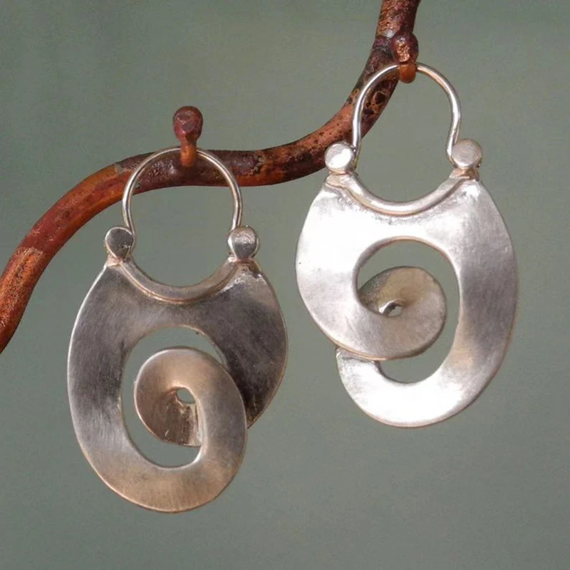 Raw Elegance Vintage-Inspired Silver Earrings