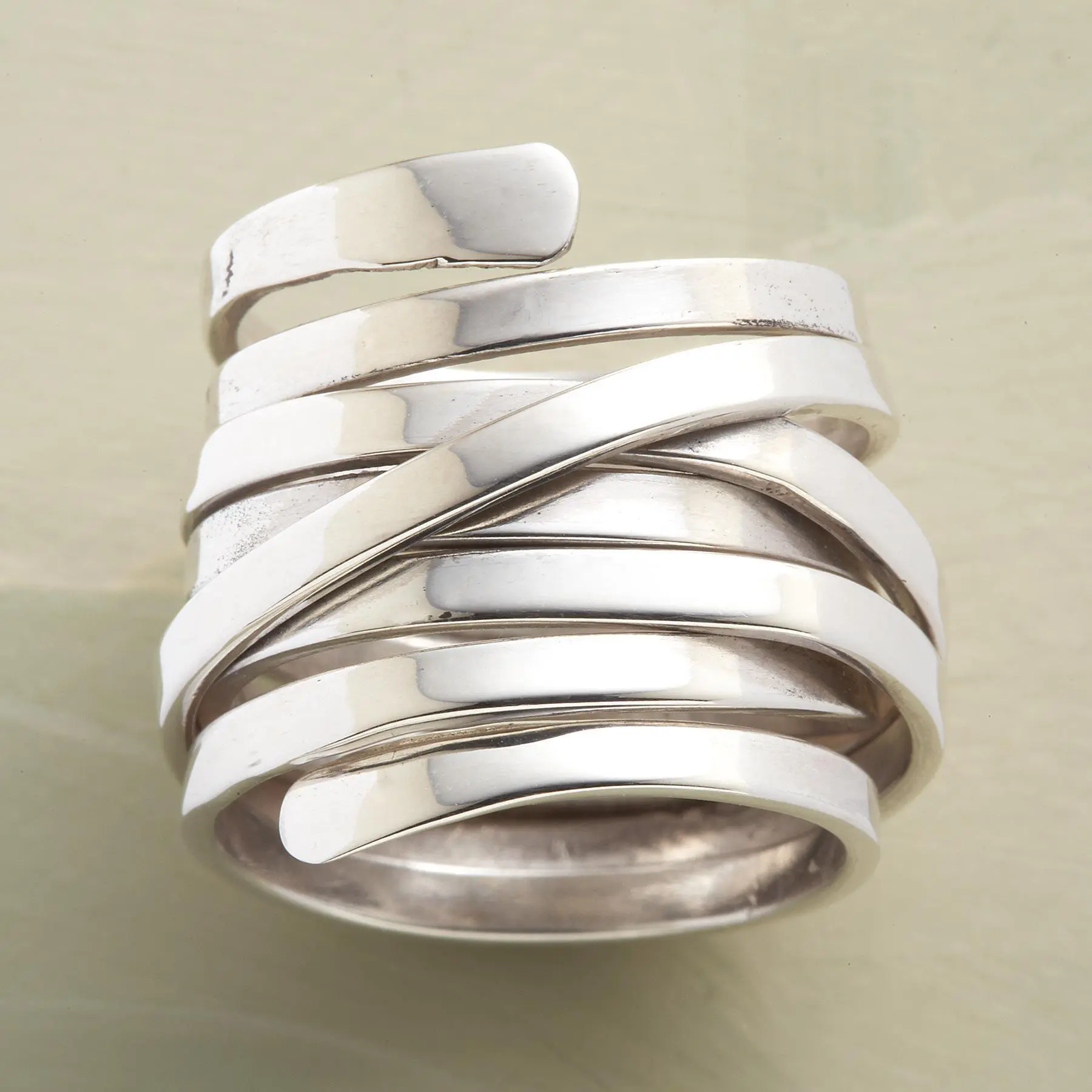 Bliss - Vintage Ring in Silver with a Wide Layered Look