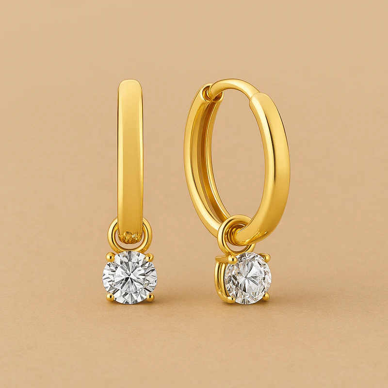 Larmes de Lune 14K Gold Earrings, Moonlit Elegance Collection