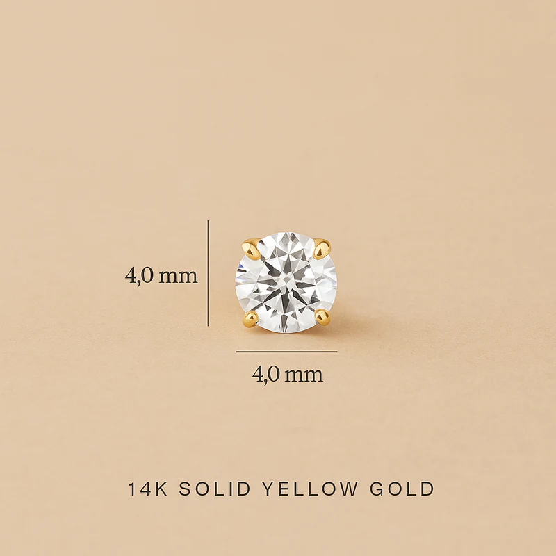 Larmes de Lune 14K Gold Earrings, Moonlit Elegance Collection