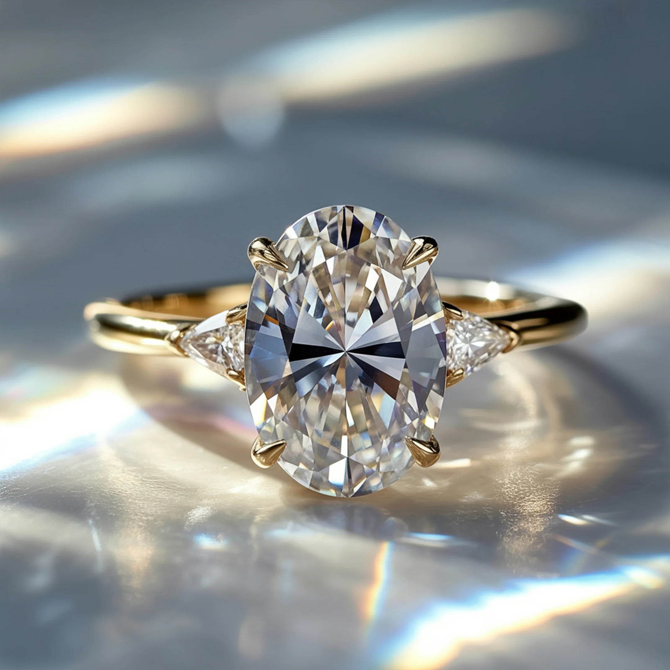 Frosted Flame – Crystal-Embellished Statement Ring