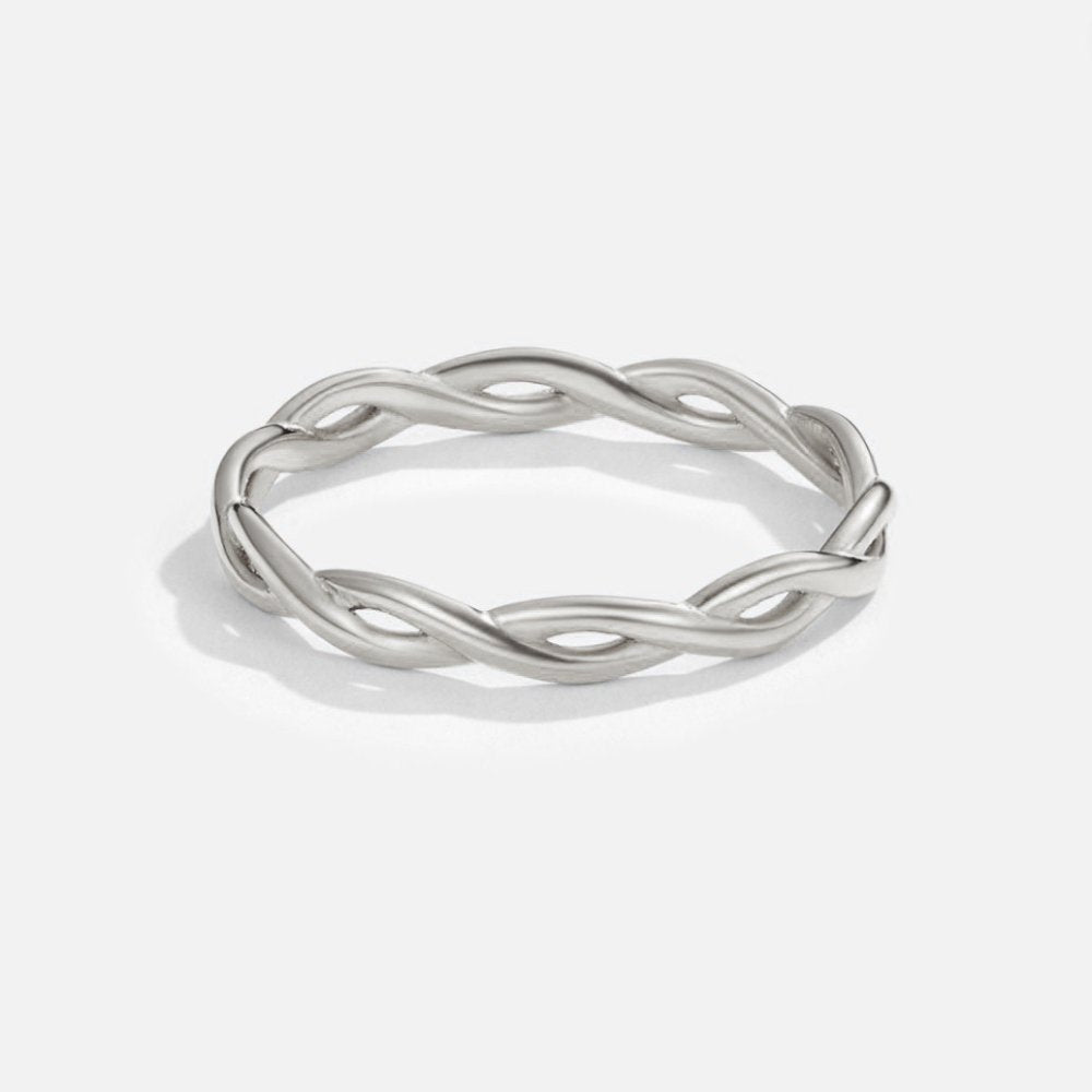 Infinity Silver Twisted Ring