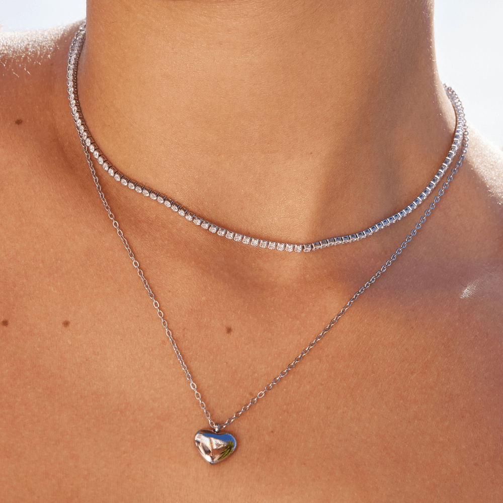 Lexi - Silver Crystal Necklace