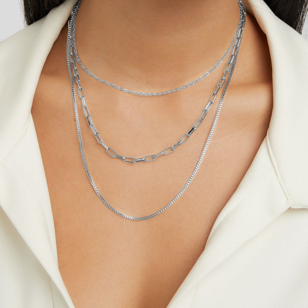 Miela - Necklace with Layered Chains