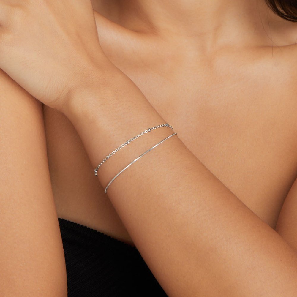 Pia - Silver Multilayer Bracelet
