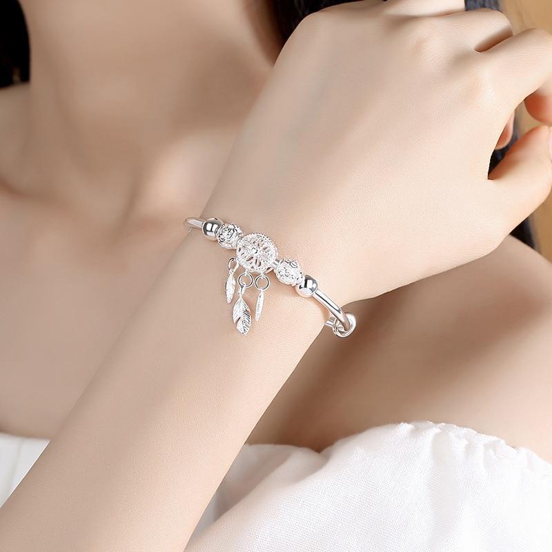Adjustable 925 Silver Dreamcatcher Bracelet