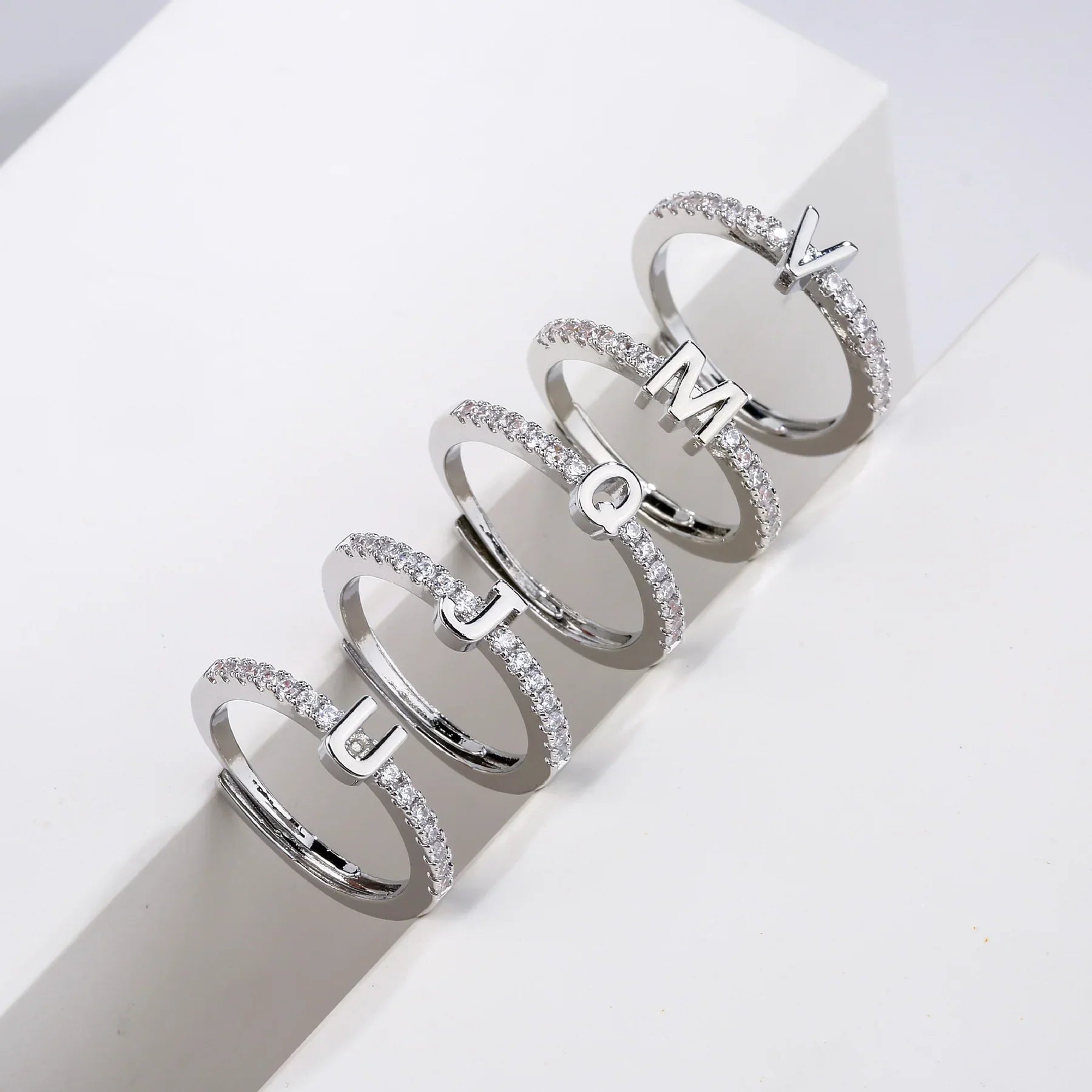 Adjustable custom initial ring