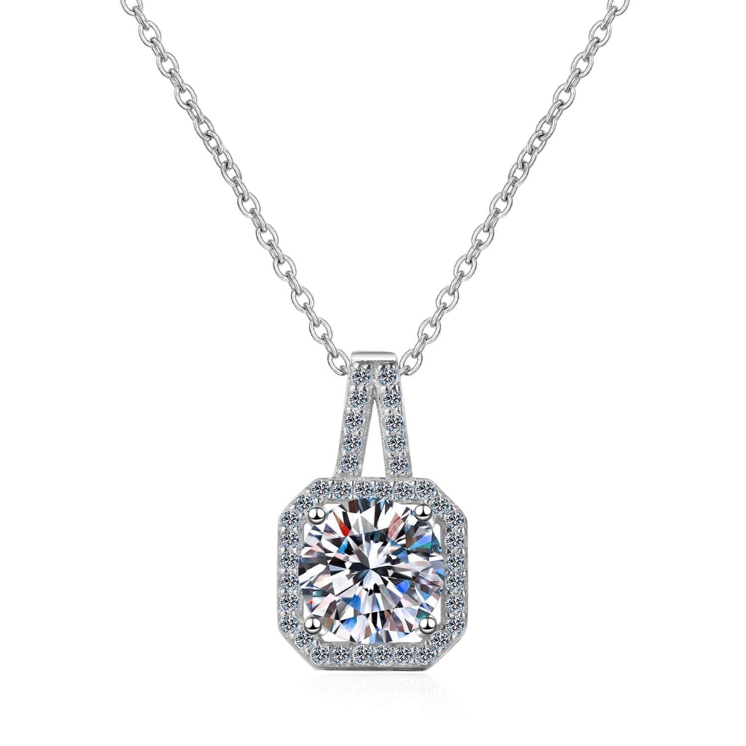Olivia: Cushion-Cut Pendant Necklace