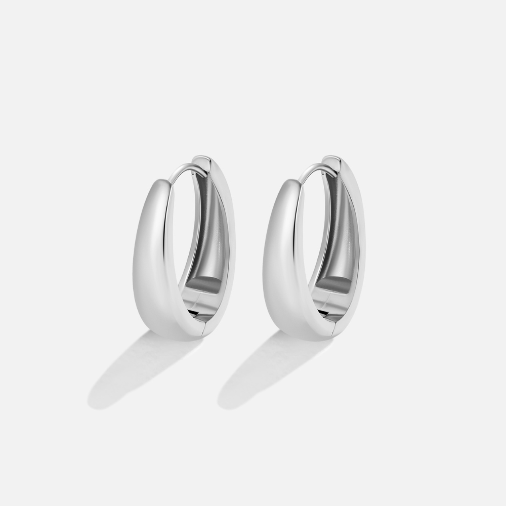 Valentina - Silver Hoop Earrings